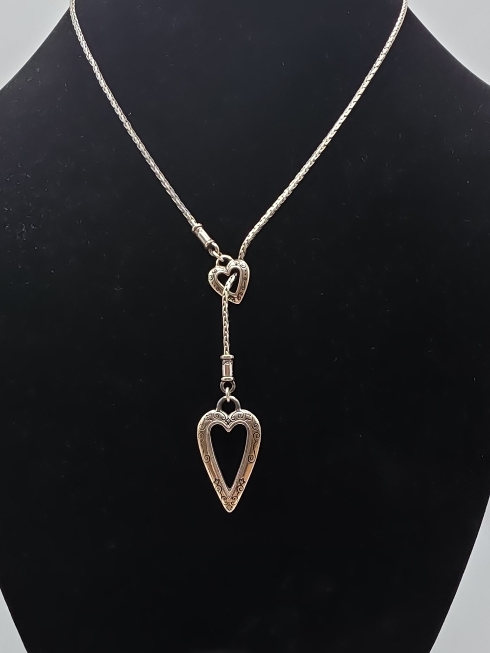 Brighton Double Heart Lariat Y-Drop Necklace